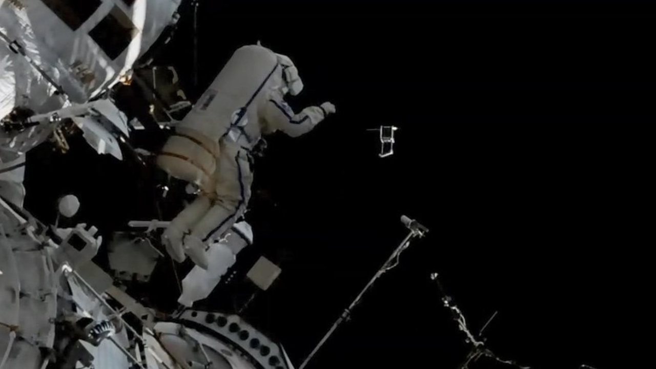 Cosmonauts spacewalk the ISS to install animal and disease-tracking equipment