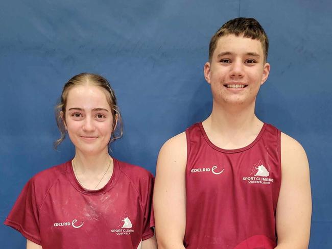 Hamish Resetti and Jenna Duncan recently represented Queensland and Yeronga SHS with prowess and determination at the Australian climbing championships.
