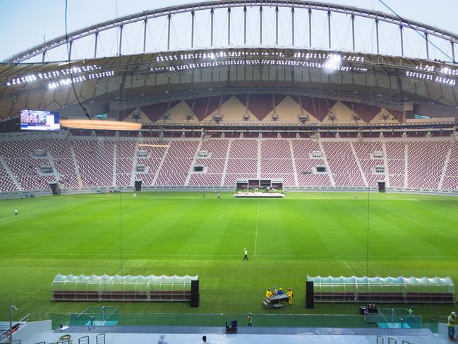 DOHA, QATAR: In this handout image supplied by Qatar 2022 on May 17, 2017, Qatar's Supreme Committee for Delivery & Legacy launches Khalifa International Stadium, the first completed 2022 FIFA World Cup venue, five years before the tournament begins. (Photo by Supreme Committee for Delivery & Legacy/Qatar 2022 via Getty Images)