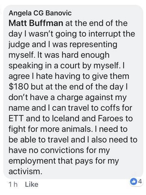 Angela Banovic, who is employed by the State Government, makes comments regarding her job on her public Facebook Page. 