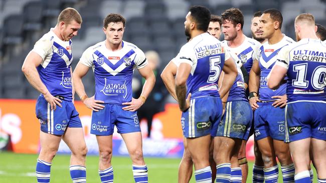 Saturday’s three NRL games were decided by a combined margin of 148-6. (Photo by Mark Kolbe/Getty Images)