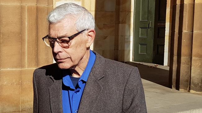 Malcolm Winston Day outside the Adelaide Magistrates Court prior to his first conviction. Picture: Sean Fewster.