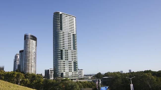 The 38-storey Opal Tower building at Olympic Park. Picture: Tim Pascoe