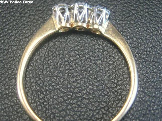 A ring similar to missing Woman Roxlyn Bowie's diamond ring, was  purchased from a Bankstown pawn shop on Wednesday, June 6, 1984. The ring is believed to have belonged to Ms Bowie. Picture: NSW Police