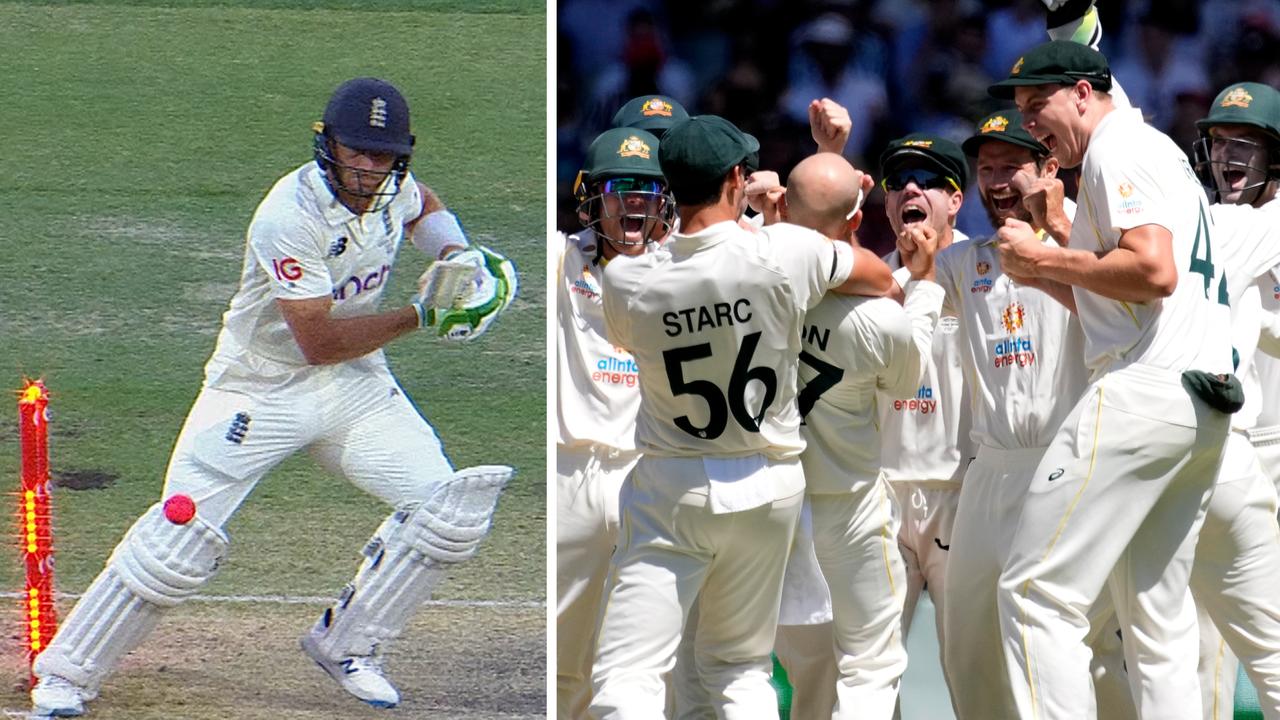 Jos Buttler was out hit wicket late on the final day as Australia won the second Test.