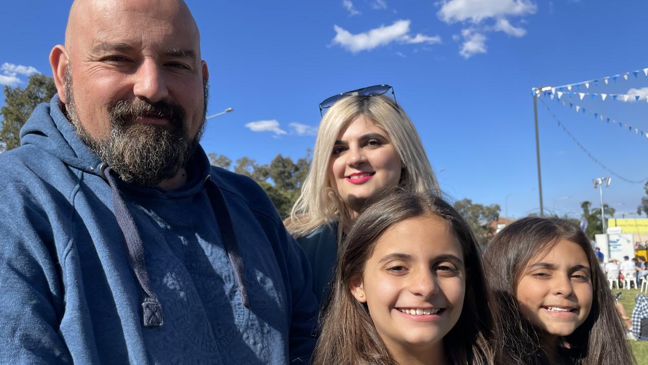 Cindy and Costa Tambourantzis, and their daughters Madeleine and Isabella.