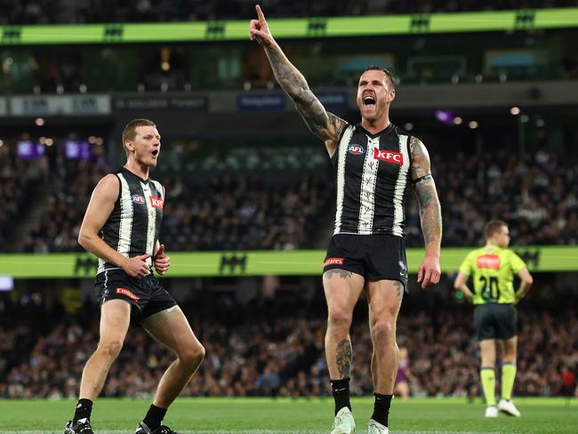 Tim Membrey booted three goals in the win. Picture: James Wiltshire/AFL Photos