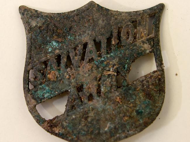 A Salvation Army badge from the 1850s-1870s. Picture: Josie Hayden