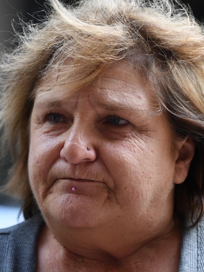 Mathew Hayne’s mum Mel Hayne outside court on Tuesday, March 19. Picture: AAP