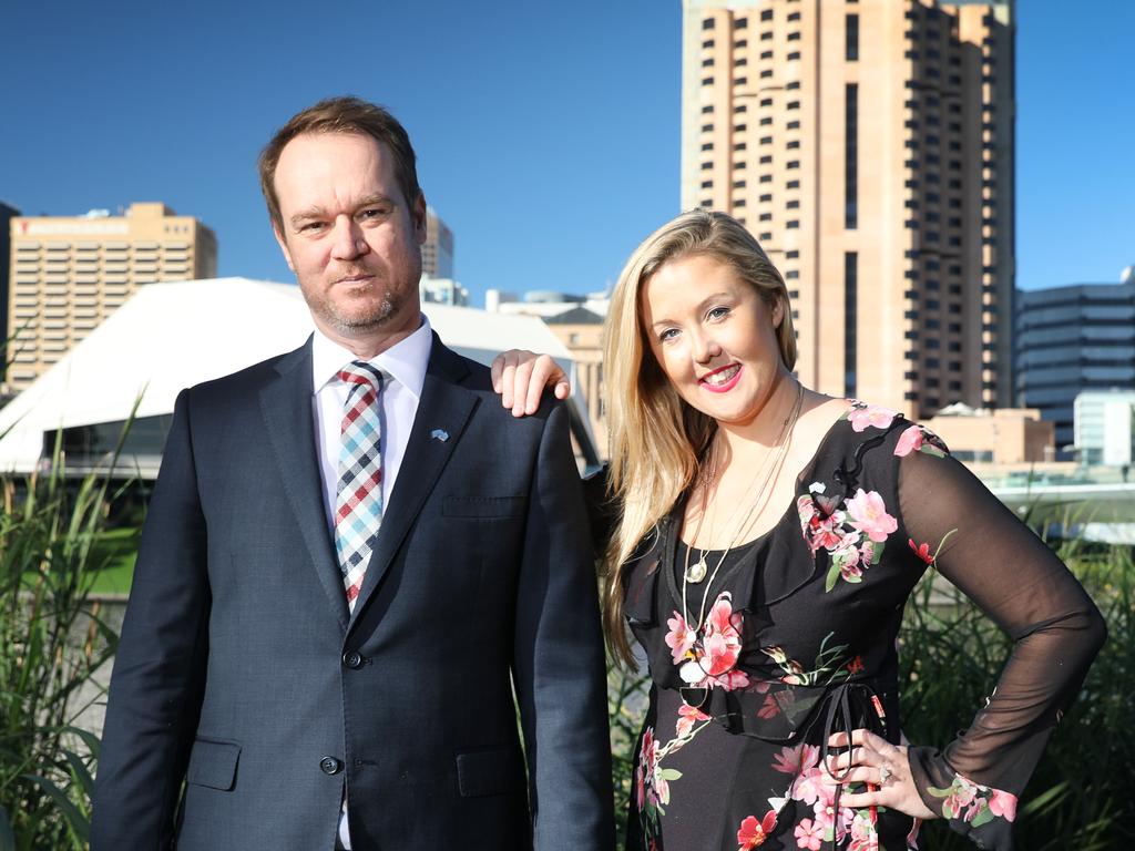 FAST MOVERS 2018 - Brand SA and BDO to announce SA's top 25 fast-growing companies. (LtoR) Uniti Wireless Co-Founders, Che Metcalfe and Sasha Baranikov, in Adelaide 25 May 2018. (AAP Image/Dean Martin)