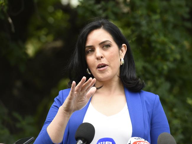 Moira Deeming was accepted back into the Liberal Party after winning her case against John Pesutto. Picture: Andrew Henshaw