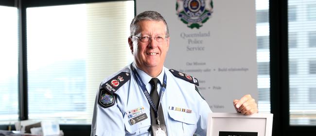 Ian Stewart, the Police Commissioner, at Police HQ, Brisbane. AAP Image/Steve Pohlner