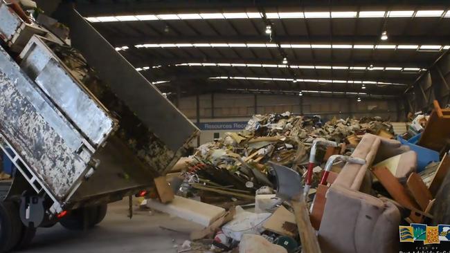 Some of the illegal dumped rubbish collected by the council. Picture: Port Adelaide Enfield Council