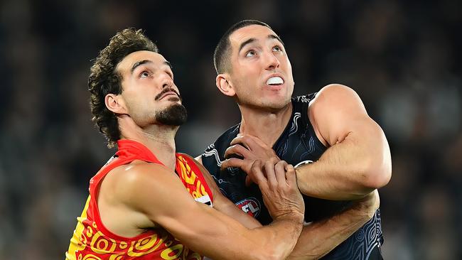 The Suns are 0-5 on the road this season and were soundly beaten by Carlton when they played at Marvel Stadium a fortnight ago. Picture: Josh Chadwick/AFL Photos