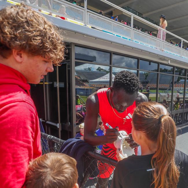Action from the Queensland Athletics track and field championships at QSAC on Saturday March 15, 2025. Picture: Stephen Archer.