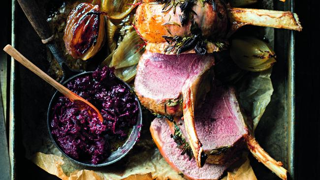 Rack of veal with herbs. Picture: Alan Benson