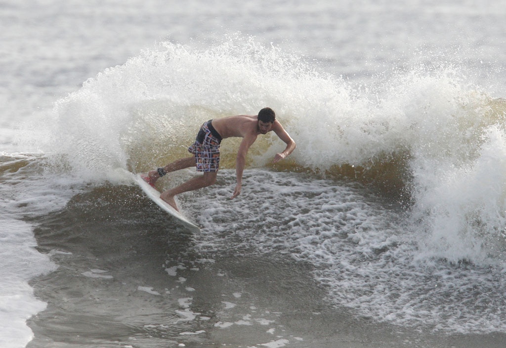 Alexandra Headland gets good lefts and rights for longboarders and shortboarders alike. Picture: Nicholas Falconer