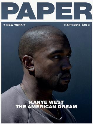 Kanye West on the cover of Paper. Picture: Paper magazine