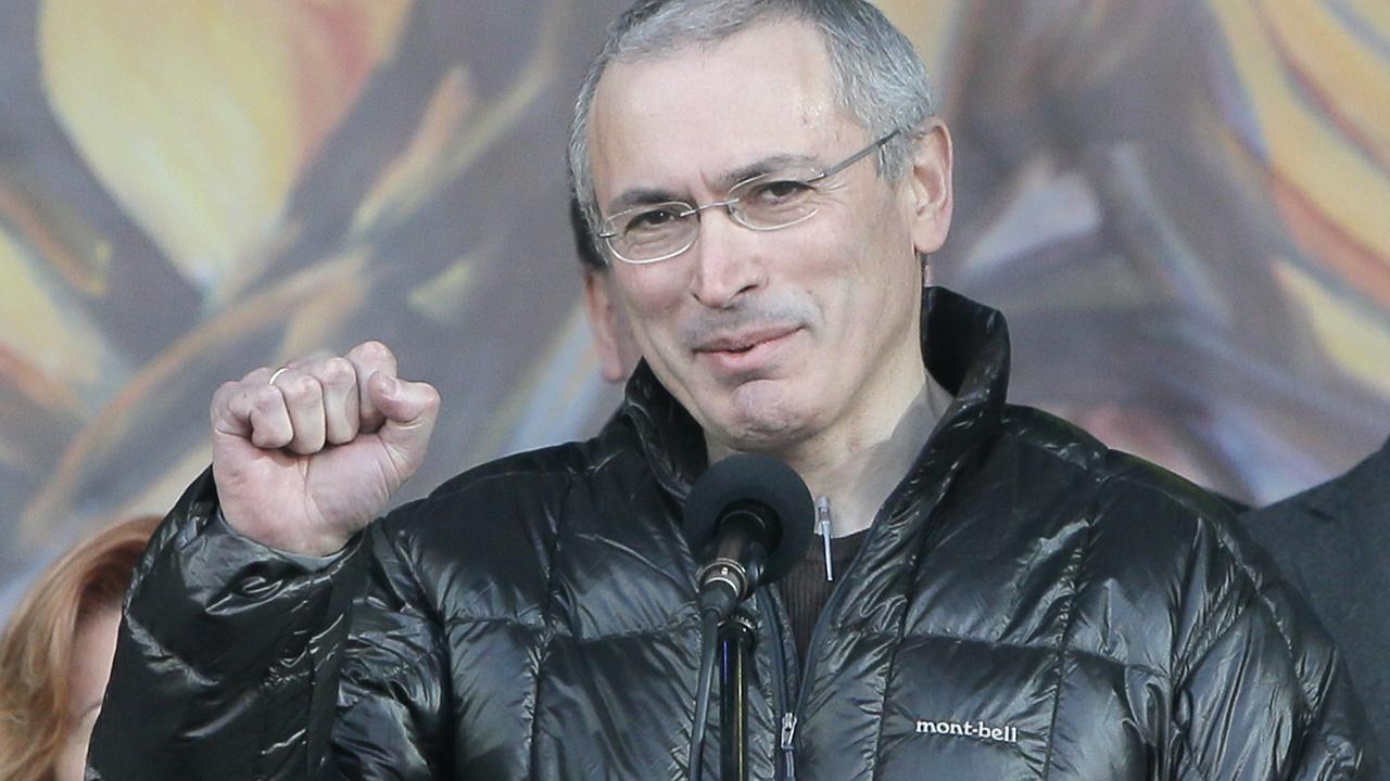 Russian former oil tycoon Mikhail Khodorkovsky says Putin believes he’s at war with the west already. Picture: AP Photo/Efrem Lukatsky