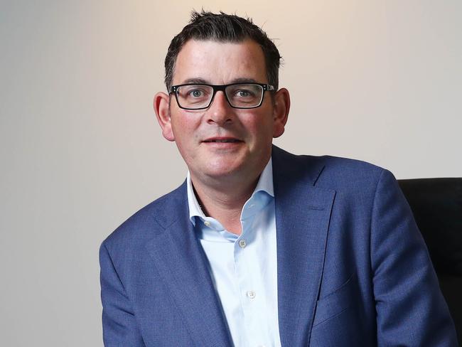 28/02/19 Victorian premier Daniel Andrews talking about the first 100 days of his second term. Aaron Francis/The Australian