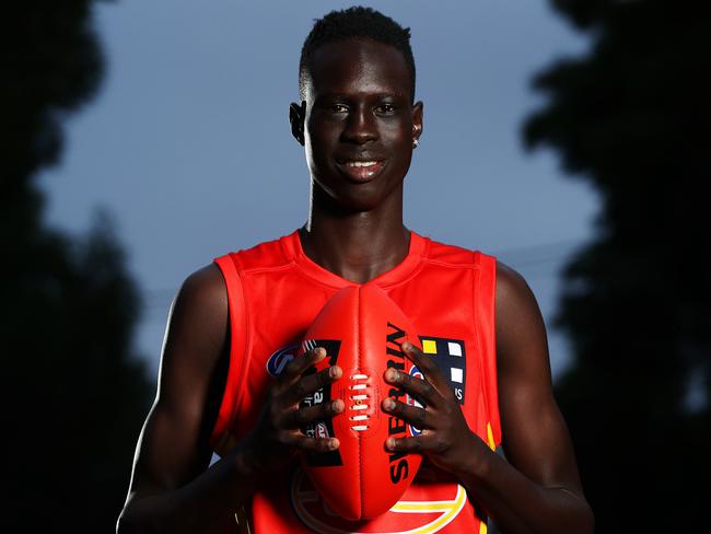 MELBOURNE, NOVEMBER 24, 2021: Mac Andrew of the Suns. 2021 NAB AFL Draft at the London Tavern Hotel, Richmond. Picture: Mark Stewart