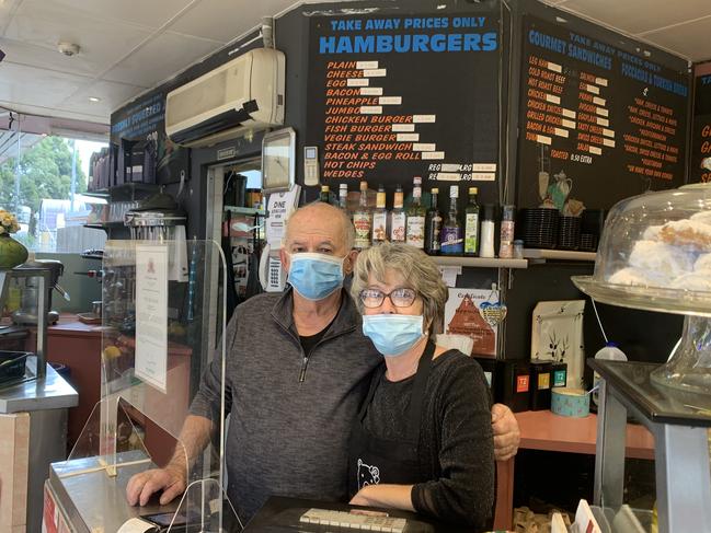 Anastasia and Louis Tsioutsias, owners of the Ritz Cafe in Fairfield. Picture: Supplied