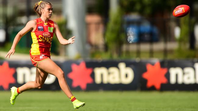 Howarth booted four of the Suns’ five goals in an incredible matchwinning performance. Picture: AFL Photos/Getty Images