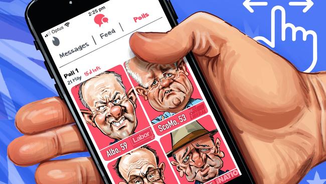 Erin Molan Opinion column artwork. Australians should respect the privilege of having their vote heard and spend the same time researching their choice as they do in other areas of their lives, like Tinder.