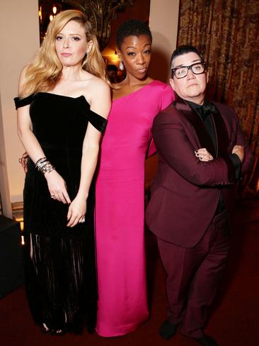 Orange is the New Black’s Natasha Lyonne, Samira Wiley, Lea DeLaria seen at Netflix Emmy Party. Picture: Eric Charbonneau/Invision for Netflix/AP Images/Splash