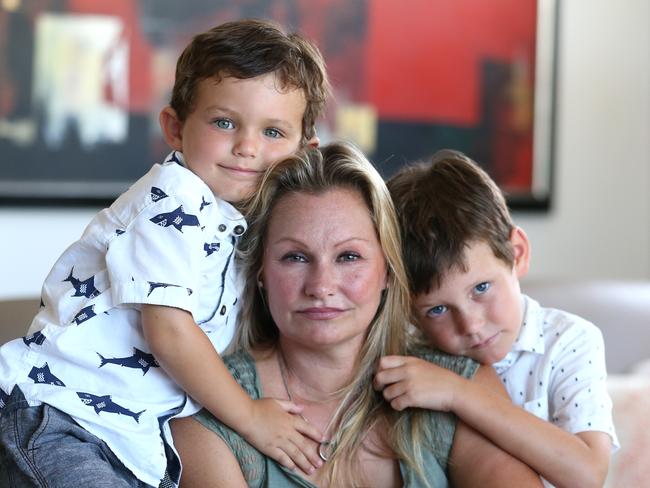 Danica Weeks,  with her two sons Jack and  Lincoln, lost her husband Paul.