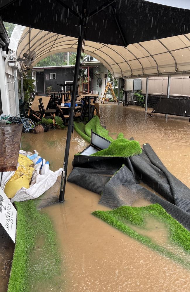 Silverwood Cafe flooding in February, 2022. Picture: Contributed