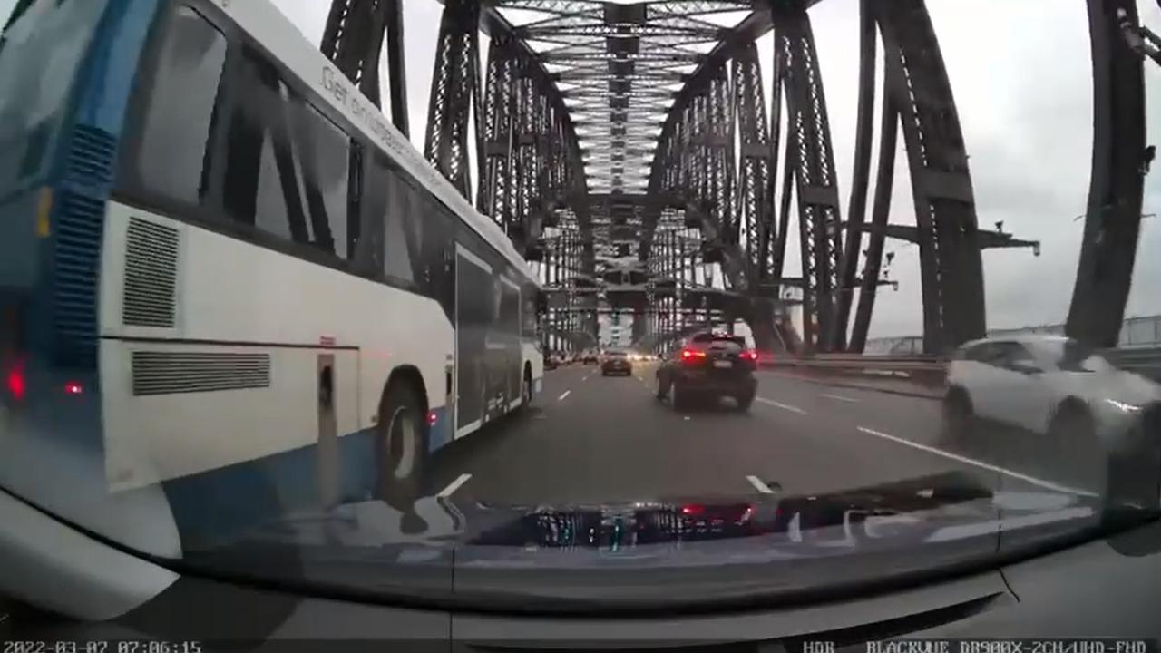 The wild crash was caught on dashcam footage. Picture: Supplied