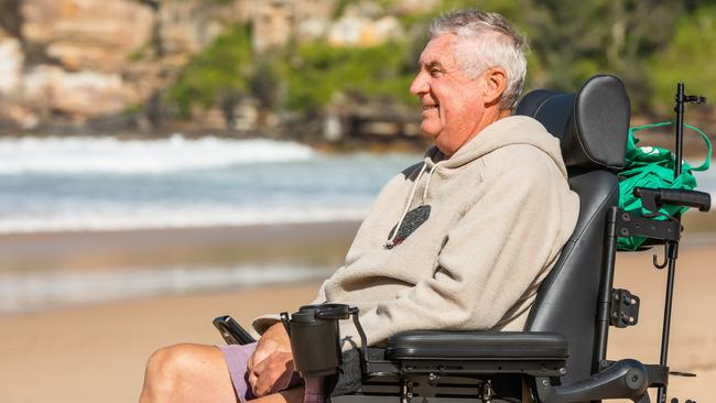 Raffo uses an all-terrain wheelchair to get out and about. Picture: Supplied