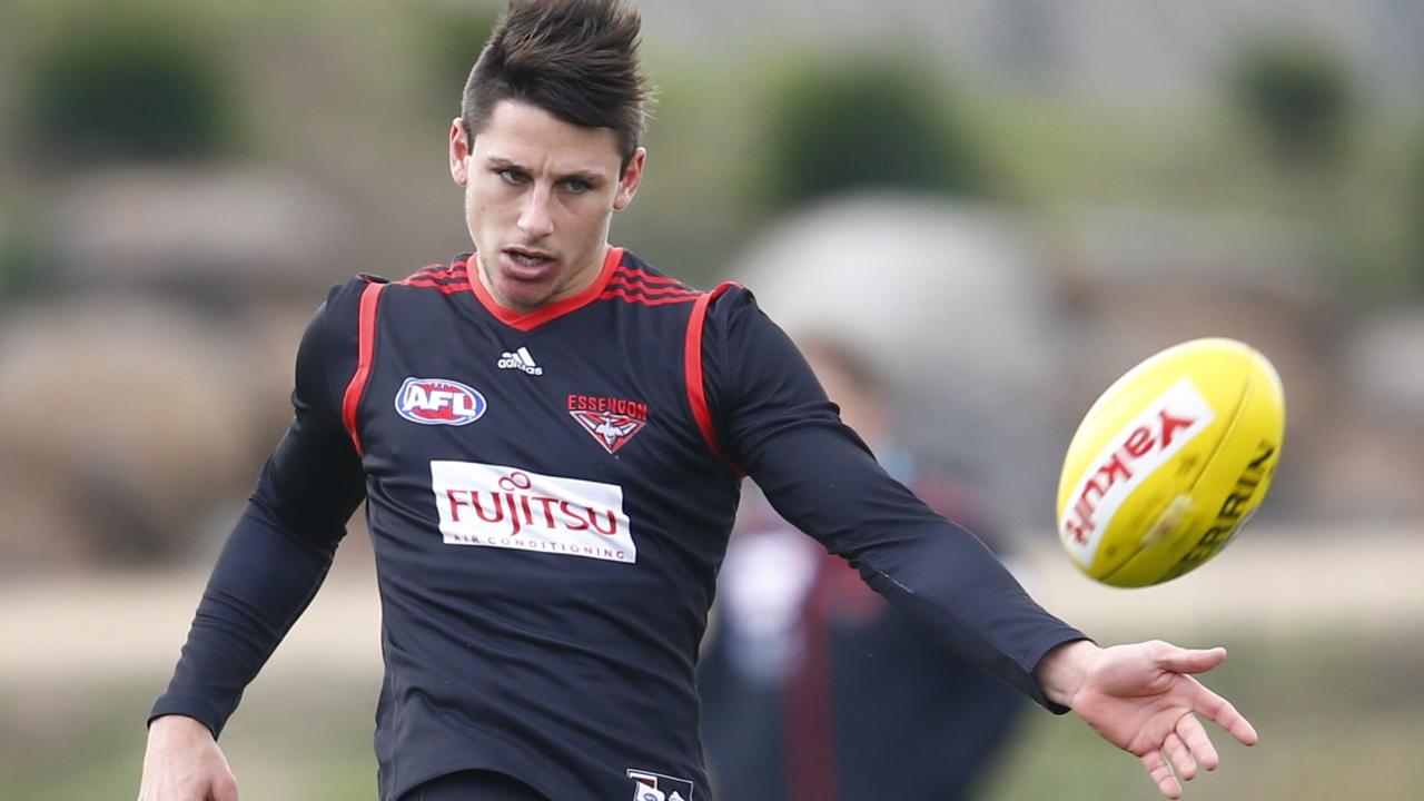 Essendon training at tullamarine. Mark Baguley .Pic: Michael Klein.