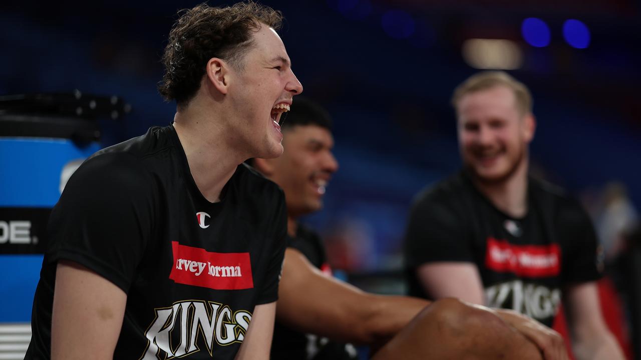 Jason Spurgin of the Kings looks on before warming up during the round two NBL match between Perth Wildcats and Sydney Kings at RAC Arena, on September 27, 2024, in Perth, Australia. (Photo by Paul Kane/Getty Images)