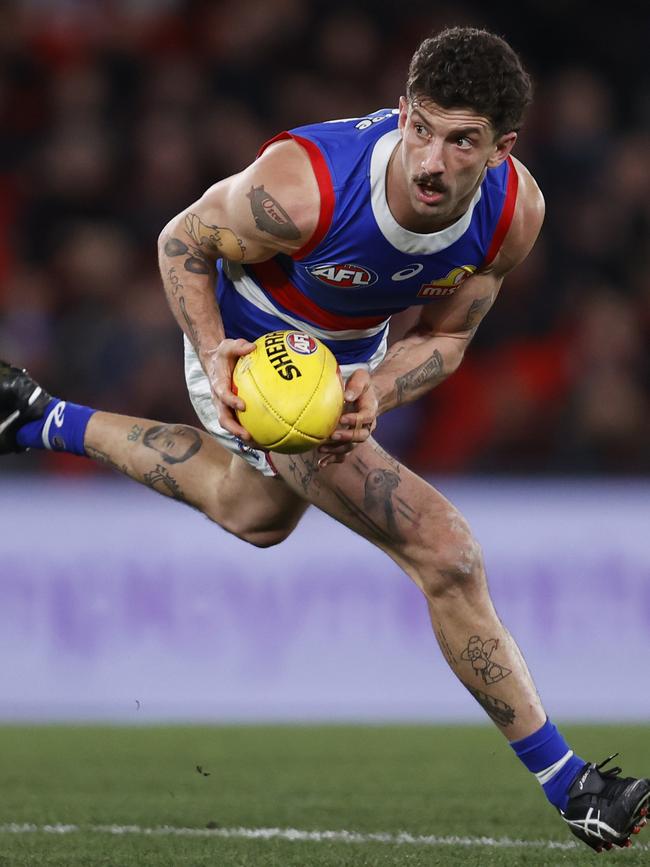 Tom Liberatore had 36 disposals against the Bombers. Picture: Darrian Traynor/Getty Images