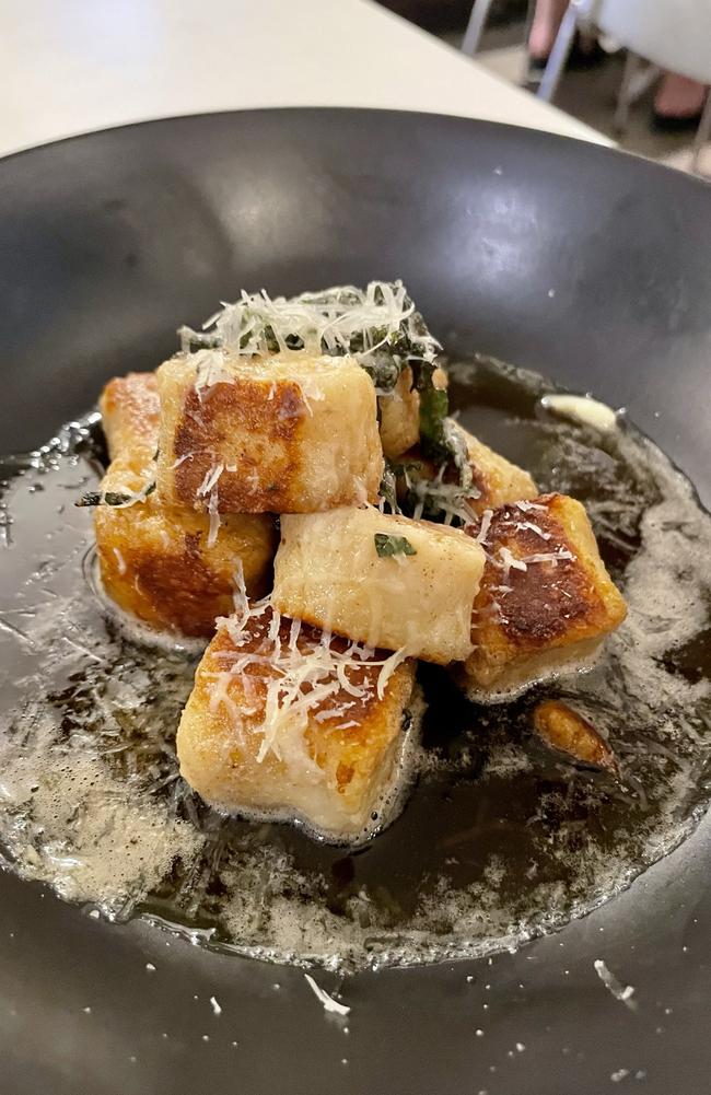 House made ricotta gnocchi served with burnt butter and sage sauce at The Cove restaurant in Ballina. Picture: Rae Wilson