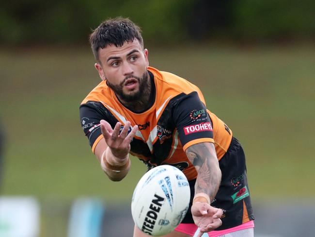 Denton Engineering Cup round two. Wyong Roos vs The Entrance Tigers at Morry Breen Oval, 20 April 2024 pic Sue Graham