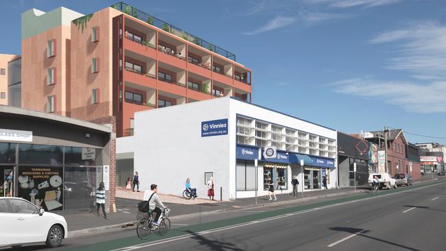 A social housing project by St Vincent de Paul for women aged over 55 will go ahead in Argyle St North Hobart. Picture: Maguire + Devine Architects