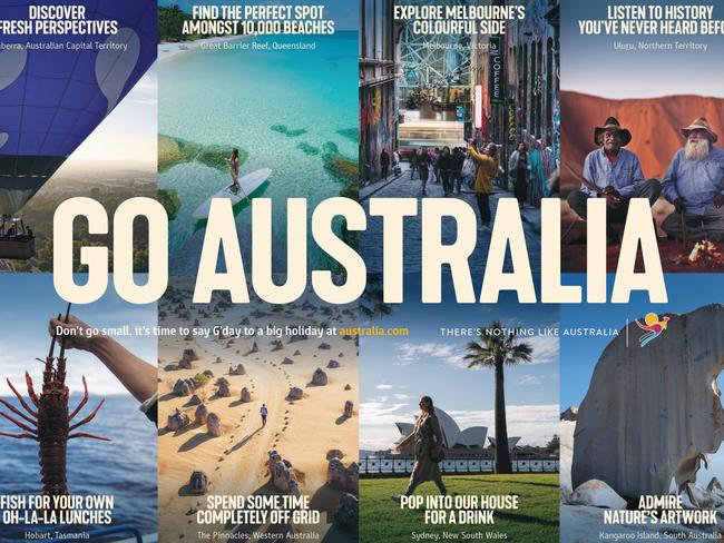 Tourism Australia’s Come and Say G'Day, Don't Go Small … Go Australia! tourism campaign. Picture: Supplied