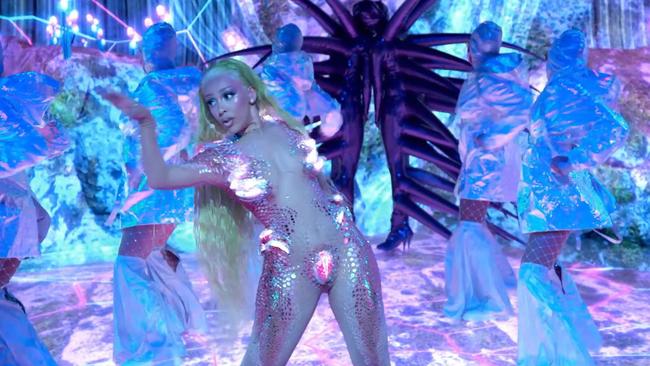 US singer Doja Cat performing during the 2020 MTV Video Music Awards. Picture: AFP