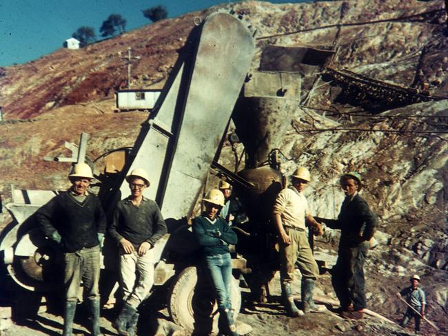 Workers on the Snowy Mountains Scheme site in 1965.