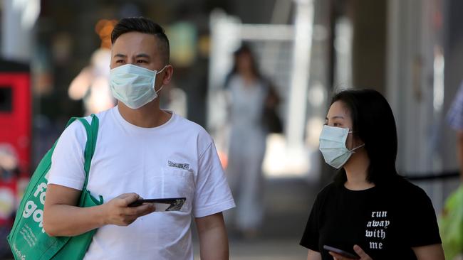 People have taken to wearing masks in Box Hill.