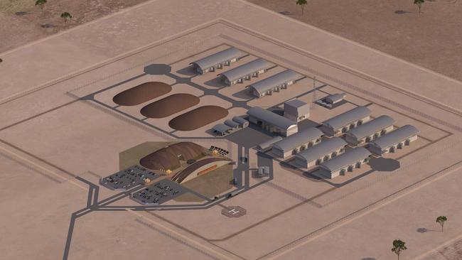 An artist's impression of the radioactive waste site at Napandee, near Kimba. Picture: Supplied