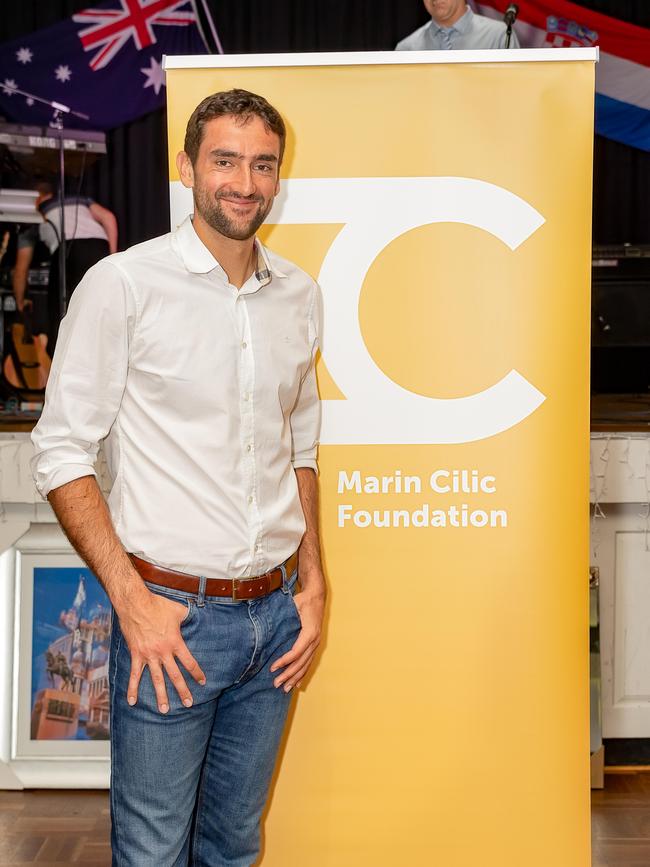 Marin Cilic at a fundraiser event for his foundation at the Croatian Catholic Centre in Sunshine.