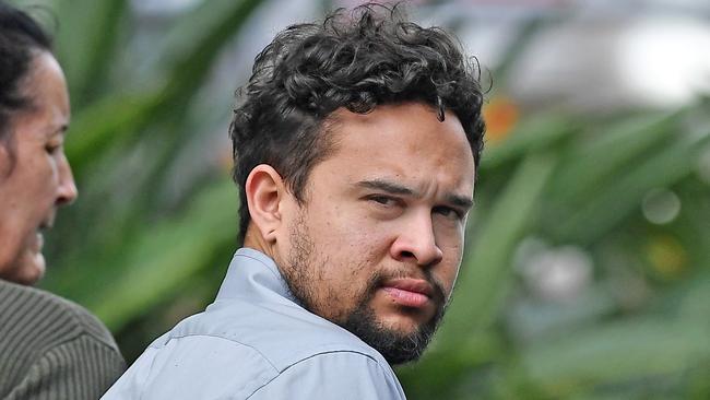 Kaylam James Hine leaves Caloundra Court House. Picture: Patrick Woods.