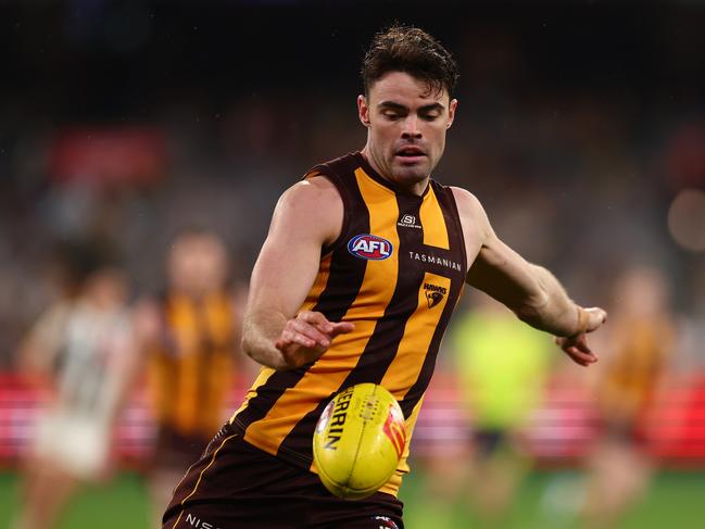 Conor Nash has signed a long-term extension to stay at Hawthorn. Picture: Graham Denholm/AFL Photos/via Getty Images