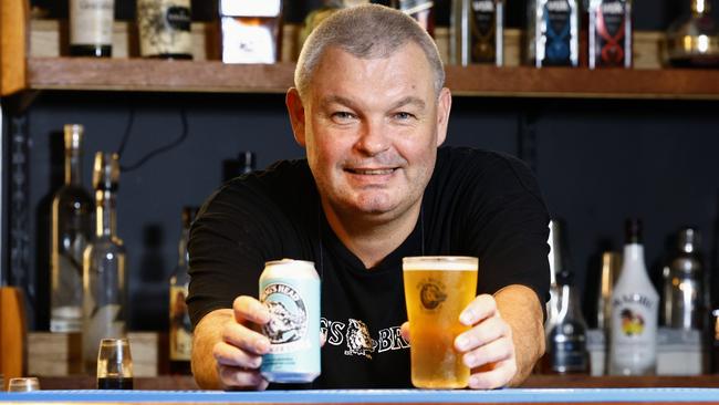 Perennially popular Cairns restaurant Hogs Breath Cafe will officially reopen on February 25. Hogs Breath Cafe Cairns manager Adam Zakharoff will give away a Hogs Head beer to every customer who attends the grand reopening wearing Hogs Breath Cafe merchandise. Picture: Brendan Radke