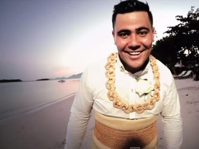 David Fifita on his wedding day