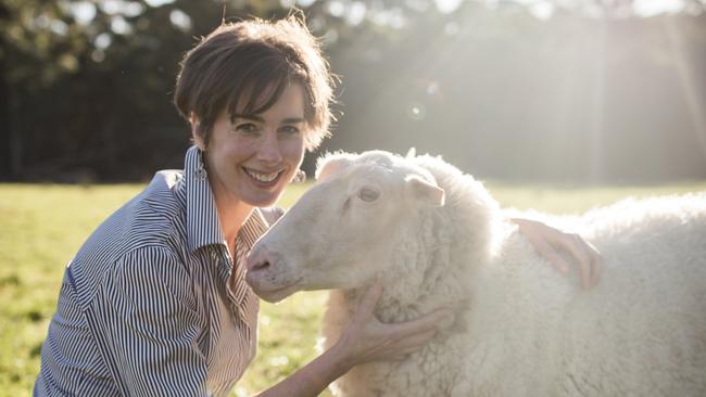 Cressida Cains makes cheese from sheep milk. Picture: Leah Timms